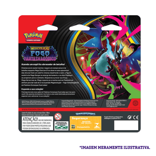 Blister Triplo Pokémon Cottonee ME02 fogo Fantasmagórico