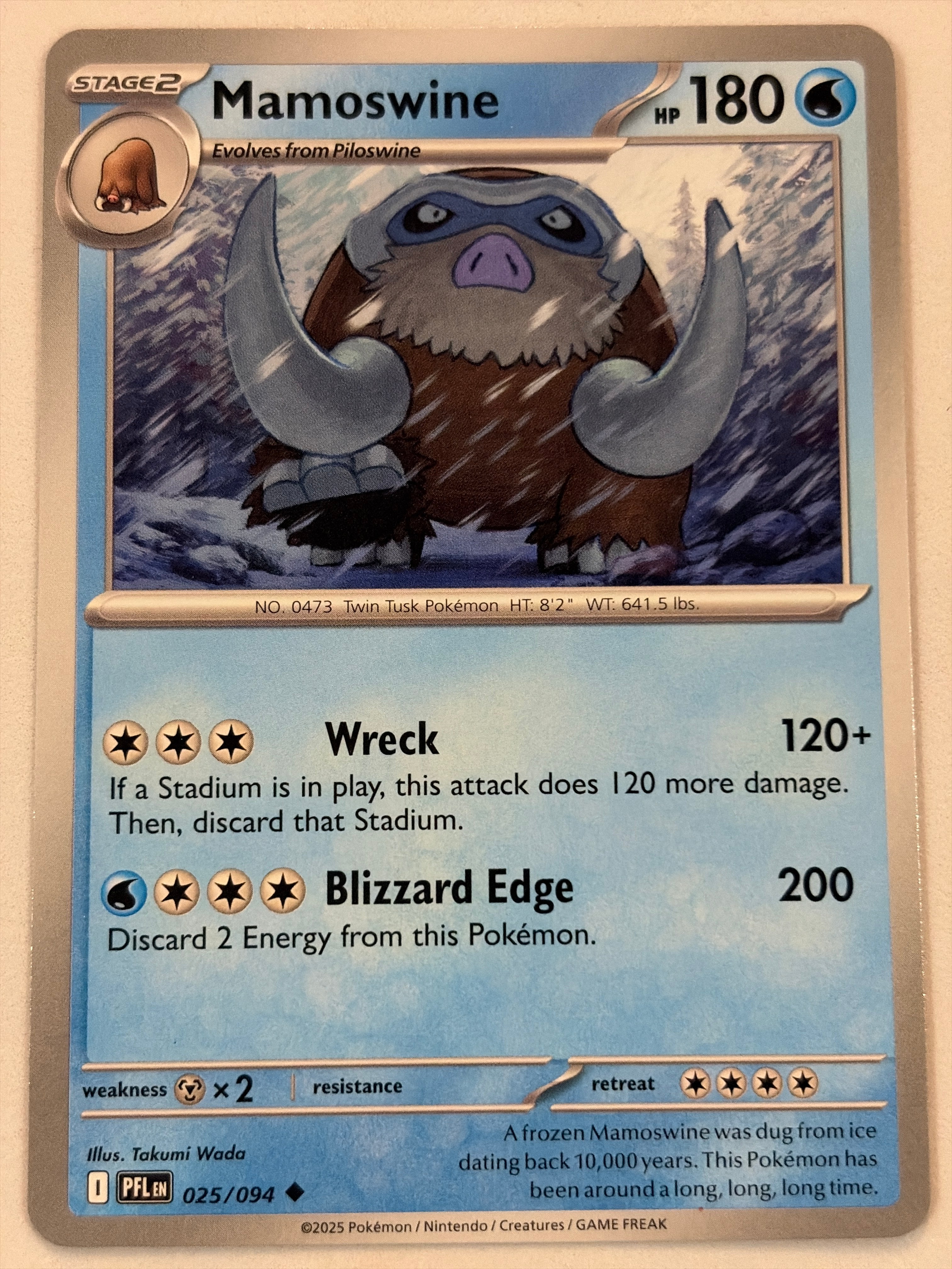 Carta Mamoswine PFL EN 025/054 Comum
