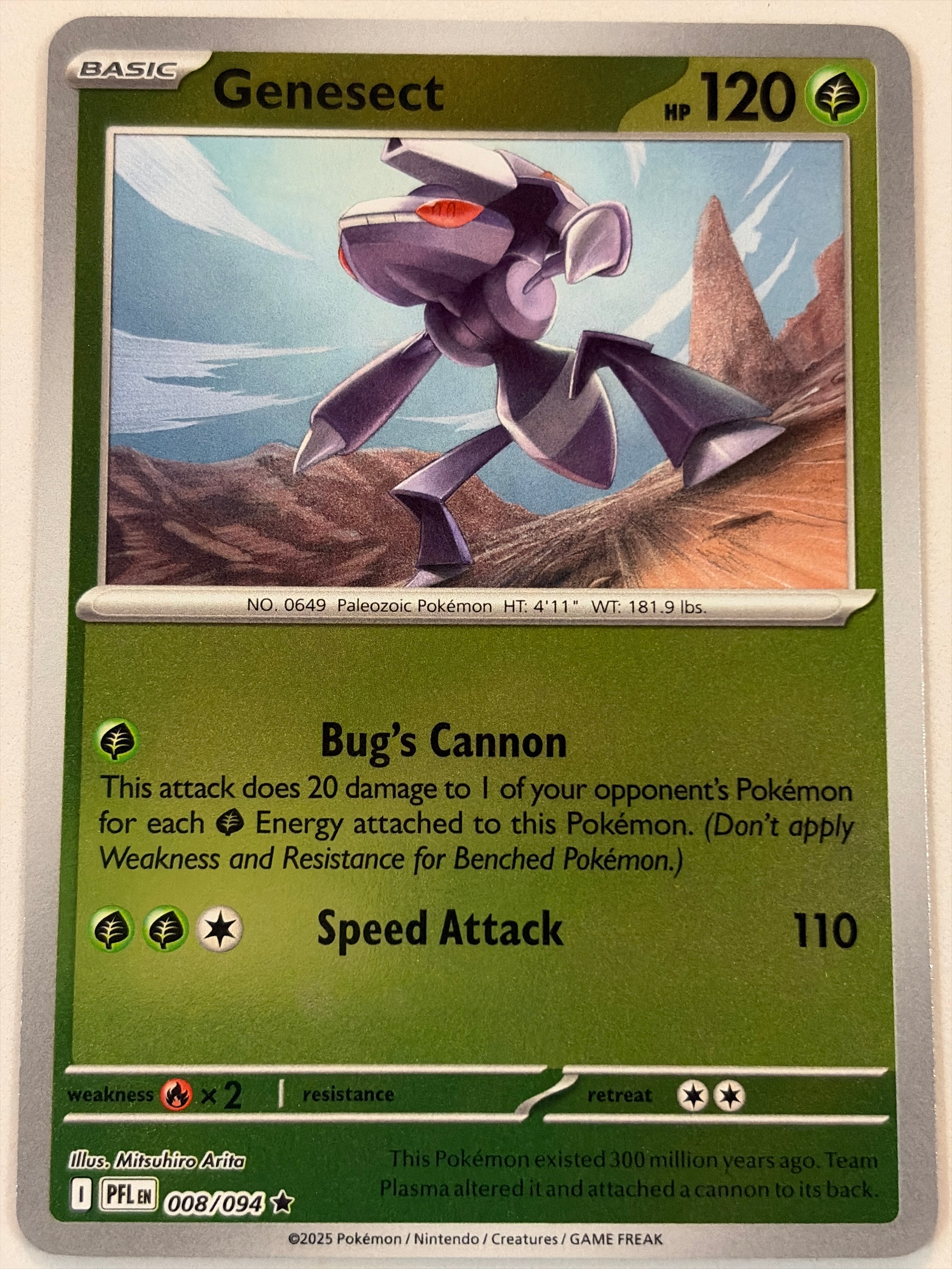 Carta Genesect PFL EN 008/094 Reverse Foil