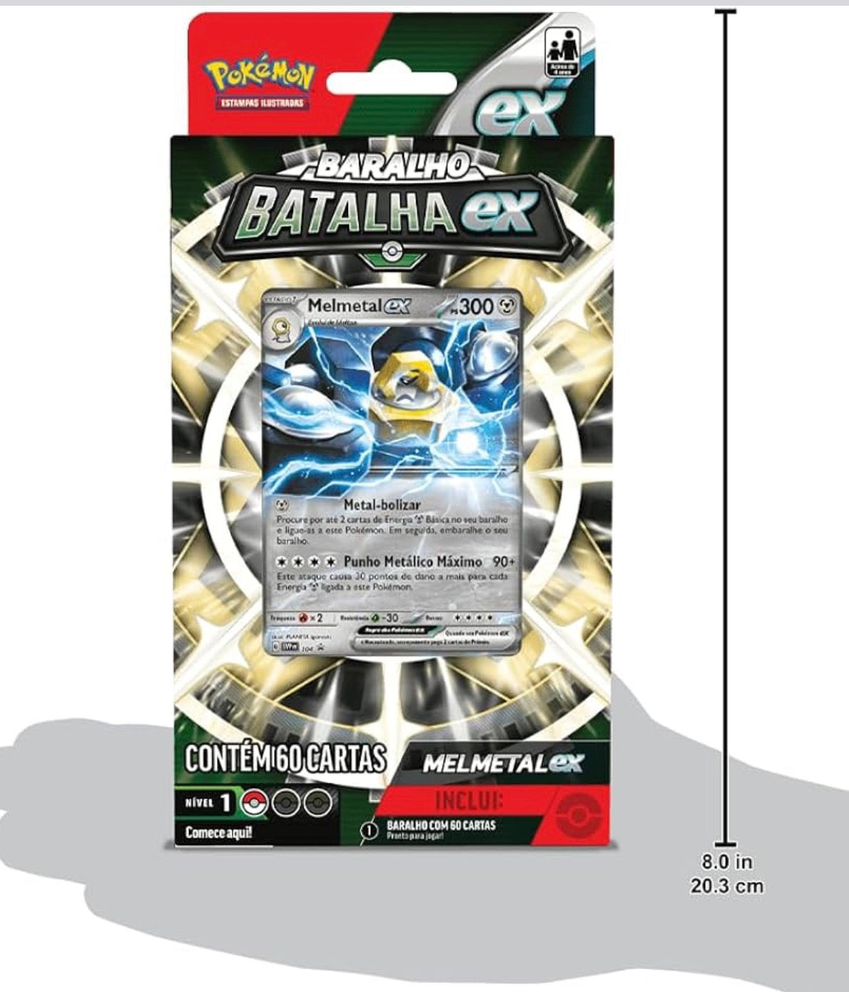 Deck De Batalha Pokémon TCG Melmetal Ex, Cor Estampado - Copag