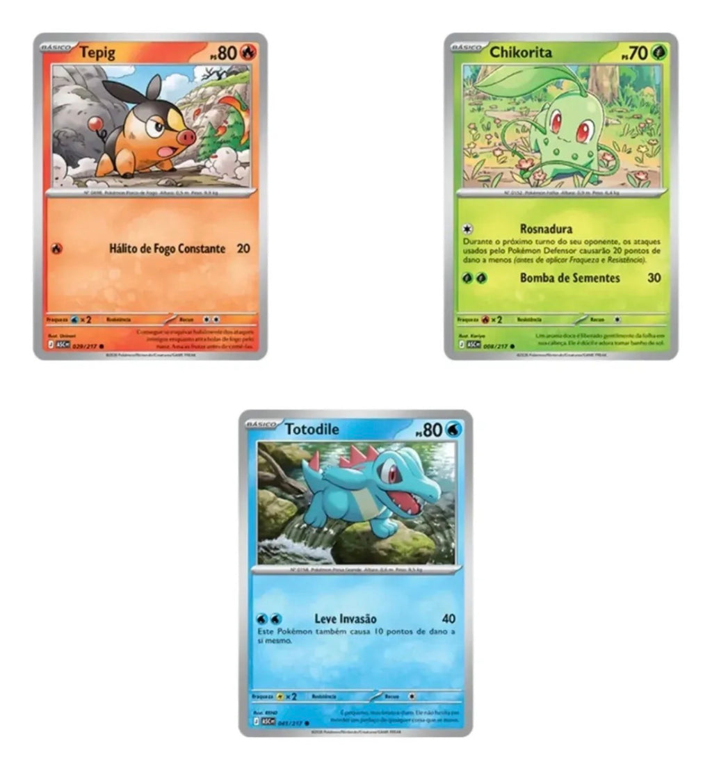 Cartas Pokémon Box Coleção Parceiros Iniciais 51 Cards Copag